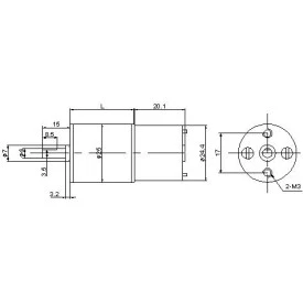 Motor com Redução 12V 473 RPM Cód. Motor 09.B