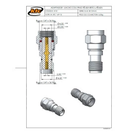 Adaptador SMA Reto Macho Pino Fêmea X Fêmea - 3151 - Gav 101 - KLC