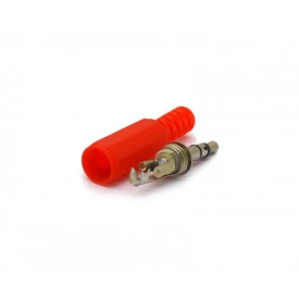Plug P2 Estéreo Vermelho com Rabicho 3,5mm - 34413 