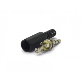 Plug P2 3,5mm Estéreo Preto com Rabicho 3,5mm - 35257