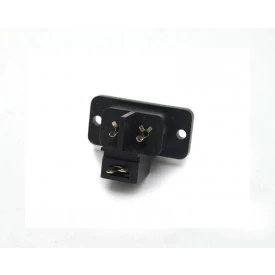 Tomada para Chassis para Soldar com 2 Terminais cor Preto - 30273