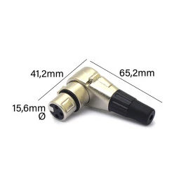 Conector Canon XLR Fêmea 3 Vias 90° - 41285