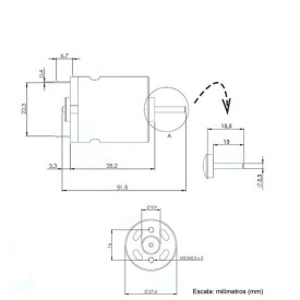 Micro Motor DC 12V 12.500 RPM AK360 / 53PL12S12500S