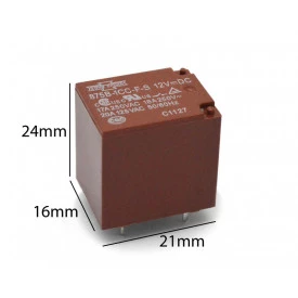 Relé para uso geral 12Vdc 20A SPDT 1 contato reversível 875B-1CC-F-S - Song Chuan
