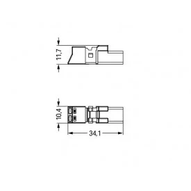 Conector Winsta Macho 2 Pólos - 890-232 - Wago