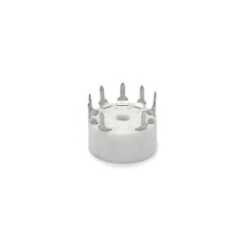 Soquete para Válvula de 9 Pinos (Noval) Cerâmico (Solda em placa - PCI) - 9PINPCF