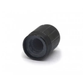 Knob de Alumínio para Potenciômetro de Eixo Estriado - A13x17 - Preto