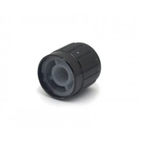 Knob de Alumínio para Potenciômetro de Eixo Estriado - A17x17 - Preto