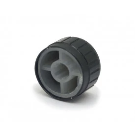Knob de Alumínio para Potenciômetro de Eixo Estriado - A21x13 - Preto