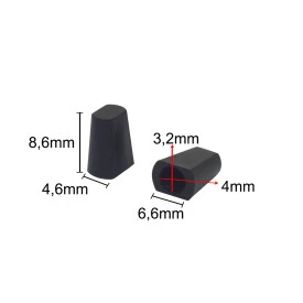 Knob Deslizante Preto - AD-07 - Adelmetal