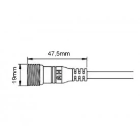 Conector Circular à Prova D'Água Fêmea 4 Vias - AH-M19-0504FFP