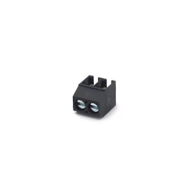Conector Preto Multipolar AK550-02DS Fêmea 180º (Vertical) de 2 Vias - Passo 3.5mm - Phoenix Mecano