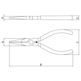 Alicate de Bico Meia Cana 5'' - Tramontina