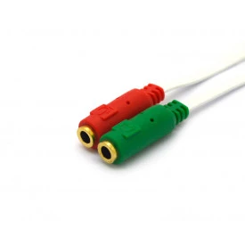 Cabo Adaptador de 2 P2 Fêmea Maleável para 1 P2 Macho (Dourado) - CB-118