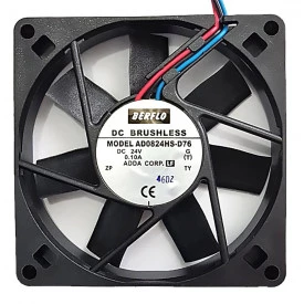 Microventilador Cooler AD0824HS-D76 24VDC 3200 RPM 0.10A (80x80x15mm) Bucha - BERFLO