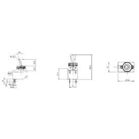 Chave Alavanca Unipolar 6A/120V Liga/Desliga AB2FP1 - Diversas Cores - CS-301D - Margirius