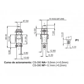 Chave Push-Button CS-390-NF/P1 - Margirius 