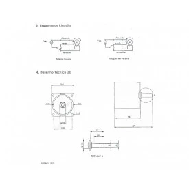 Motor AC 220V 5 RPM com Redução Cód. Motor 37
