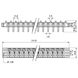 Conector Bendal 100-4120 600V/25A - Sindal - Para uso com Terminais