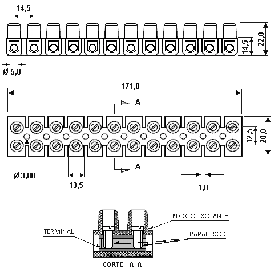 Conector Sindal 712 600V/60A Branco - Para fio de ate 16mm
