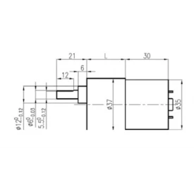 Motor com Redução 12V 16 RPM Cód. Motor 40
