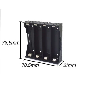Suporte para 4 Baterias 18650 PCI - DIY-4