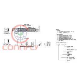 Conector Header com Fixação para Cabo Flat IDC - 10 a 64 Vias - DS1015-MN2A - Connfly