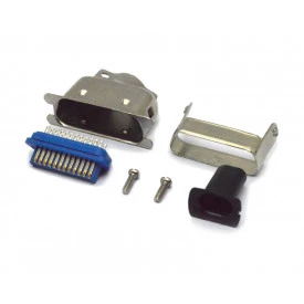 Conector Centronics Macho Solda Fio DS1078-24MOL com Capa Metálica - 24 Vias - Connfly