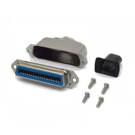 Conector Centronics Fêmea Solda Fio DS1078-36FOL com Capa Metálica - 36 Vias - Connfly