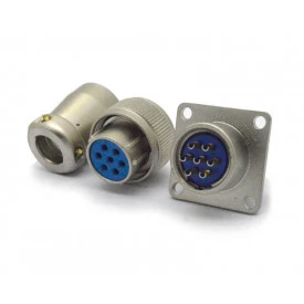 Conector Circular Macho e Fêmea DS1110-04-07 - 07 Vias - Connfly