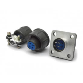 Conector Circular Macho e Fêmea DS1110-05-04 - 04 Vias - Connfly