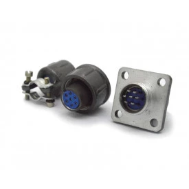 Conector Circular Macho e Fêmea DS1110-05-07 - 07 Vias - Connfly