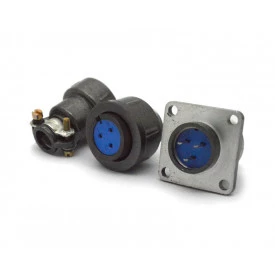 Conector Circular Macho e Fêmea DS1110-06-03LYP - 03 Vias - Connfly