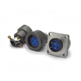 Conector Circular Macho e Fêmea DS1110-06-04LYP - 04 Vias - Connfly