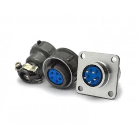 Conector Circular Macho e Fêmea DS1110-06-05 - 05 Vias - Connfly