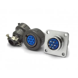 Conector Circular Macho e Fêmea DS1110-06-07 - 07 Vias - Connfly