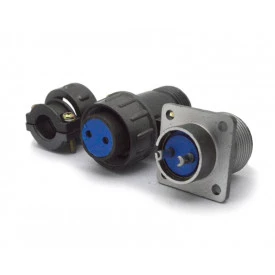Conector Circular Macho e Fêmea DS1110-08-02 - 02 Vias - Connfly