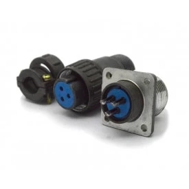 Conector Circular Macho e Fêmea DS1110-08-03LYP - 03 Vias - Connfly