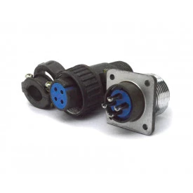Conector Circular Macho e Fêmea DS1110-08-04LYP - 04 Vias - Connfly