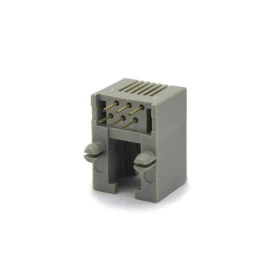 Conector Jack Cinza PCB DS1133-03-S60A 6P6C 90º com 6 Vias - Connfly