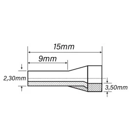 Terminal Tubular Ilhós Isolado 16 AWG 1.50mm² Preto - ES14150-1 - Eletro Service
