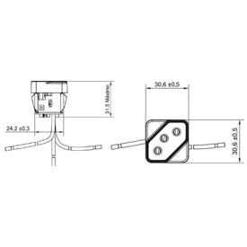 Tomada Trifásica Preta com Rabicho 10A/250V - EX4501
