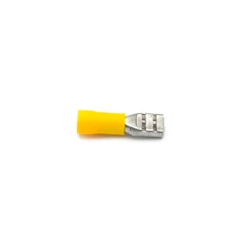 Terminal Faston Fêmea Isolado 12-10 AWG 2.6 á 6mm Amarelo - FE1210-1 - Eletro Service