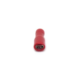 Terminal Faston Fêmea Totalmente Isolado em PVC 22-16 AWG 0.25 á 1mm² Vermelho - FE2216-41TI - Eletro Service