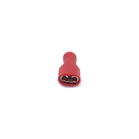 Terminal Faston Fêmea Totalmente Isolado em PVC 22-16 AWG 0.25 a 1mm² Vermelho - FE2216-51TI - Eletro Service