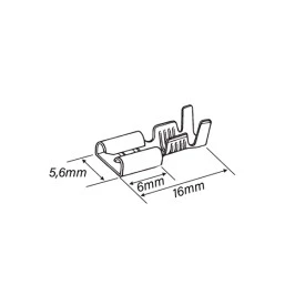Terminal Faston Fêmea 4,8mm Sem Trava FRU221202 - Eletro Service