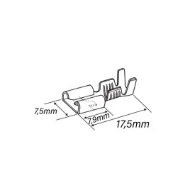 Terminal Faston Fêmea 6,3mm com Trava FRU322101 - Eletro Service