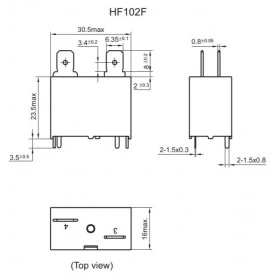 Relé Miniatura High Power HF102F/T-12VDC 
