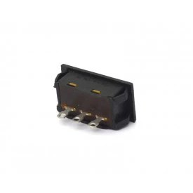 Chave HH 3/24 Plástica Preta com 3 Terminais 10A/125V 127-220V 