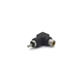 Adaptador Plug RCA para Jack RCA 90º - Preto ou Vermelho - JD15-3063 - Jinda